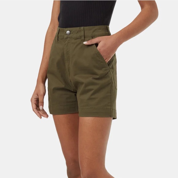 NWT Tentree womens  twill high waist short Size 4 - Picture 4 of 8
